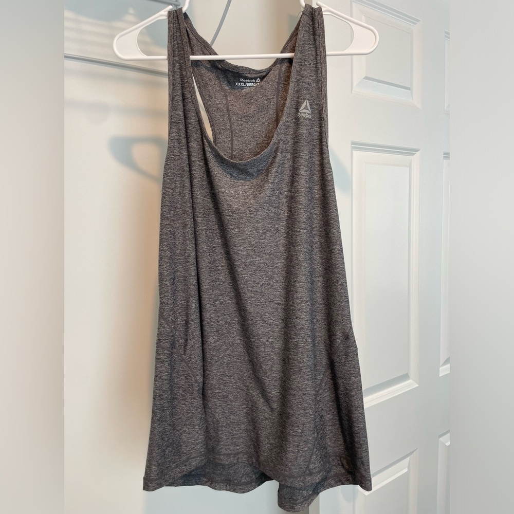 Reebok gray racer back athletic tank. Size XXXL.